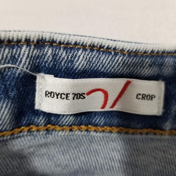 Vigoss Jeans Size 29/8 Royce 70s Stove Pipe Fray Hem Wide Leg High Rise Medium - Picture 6 of 14